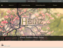 Tablet Screenshot of heinzfuneralhome.com